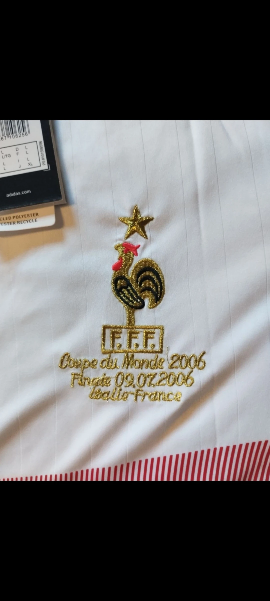 🇫🇷 Camiseta Francia 2006 Zidane #10 – Talla L – Nueva con Etiqueta – photo 4